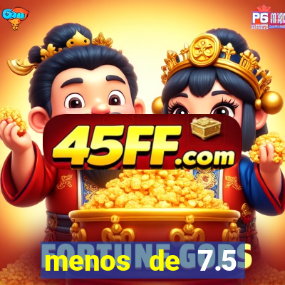 menos de 7.5 escanteios o que significa